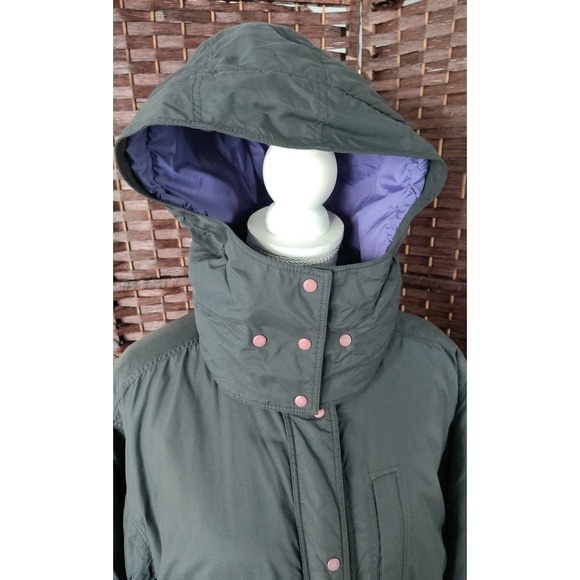 PATAGONIA Women's Parka Size Medium Vintage Ski Snowboarding Gray Purple - Picture 7 of 16